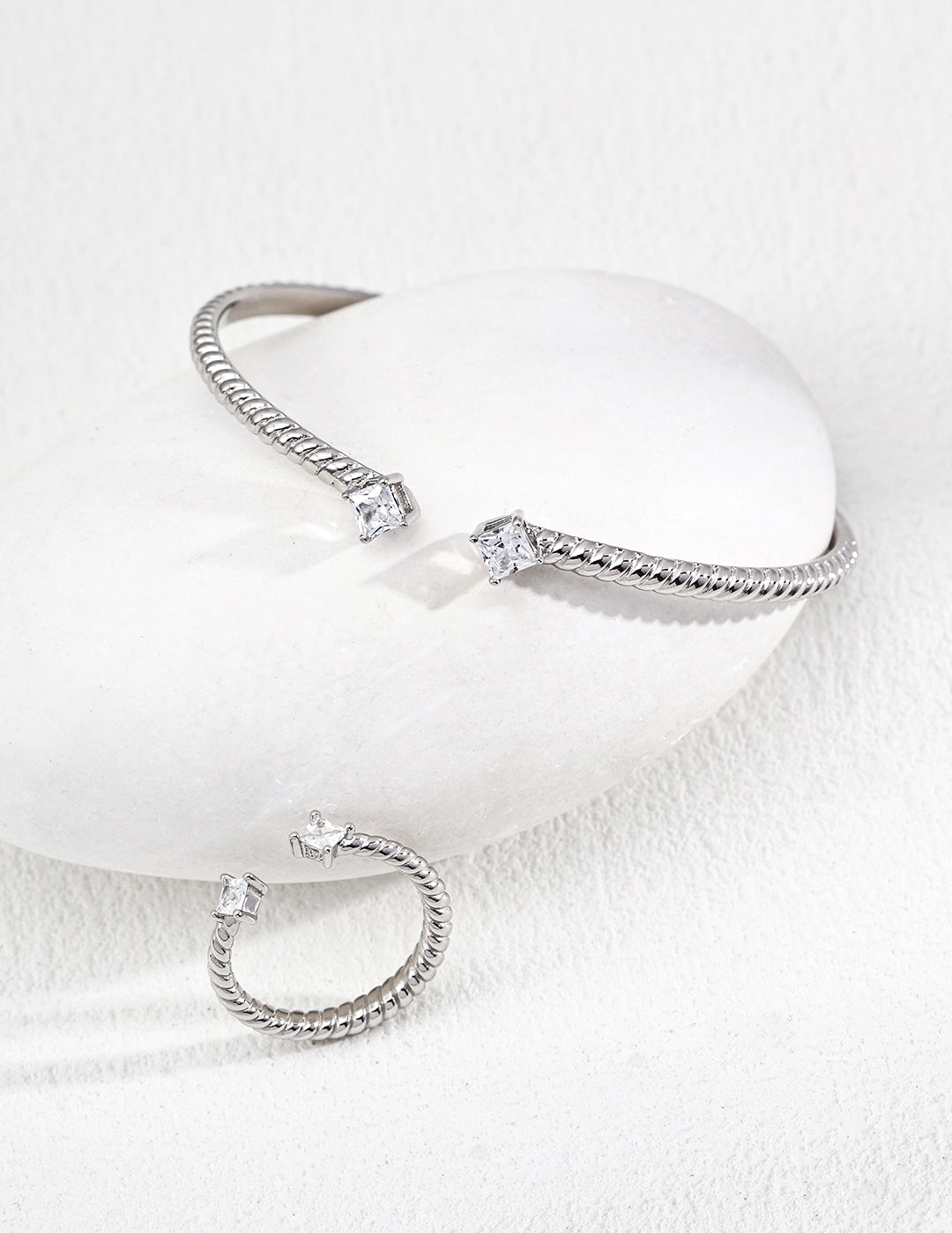 【New Moon】Stardust Statement Bracelet | S925 Silver Recycled Zirconia