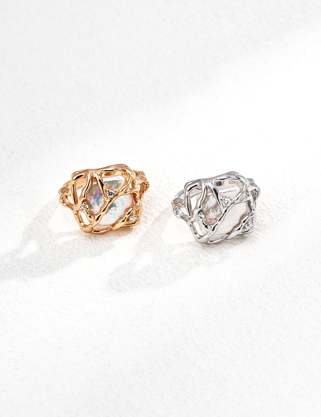 Elegant Pearl & Zircon Earrings