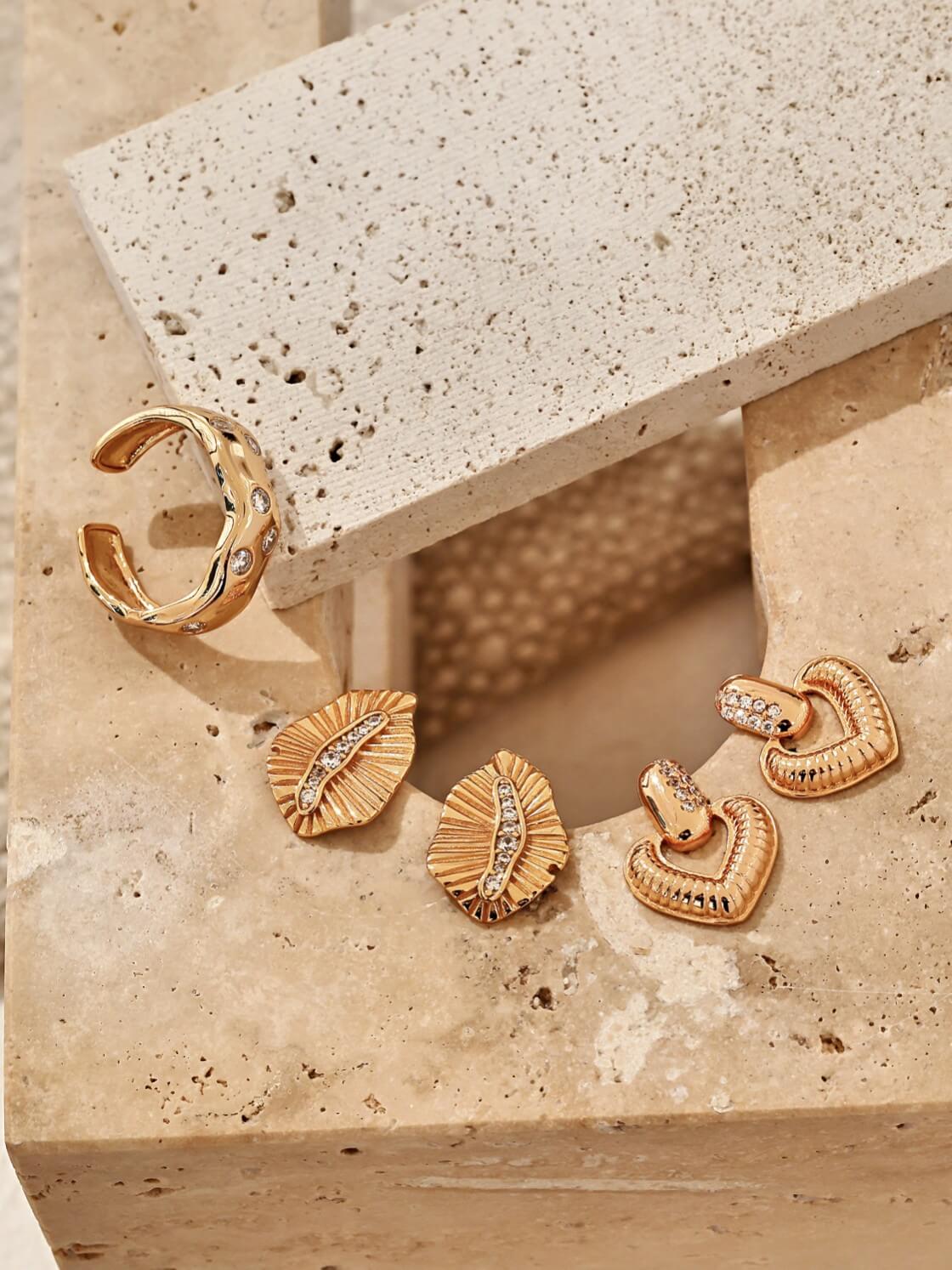 S925 Silver Zircon Earrings – Vintage Gold & Sterling Silver Celestial Sparkle