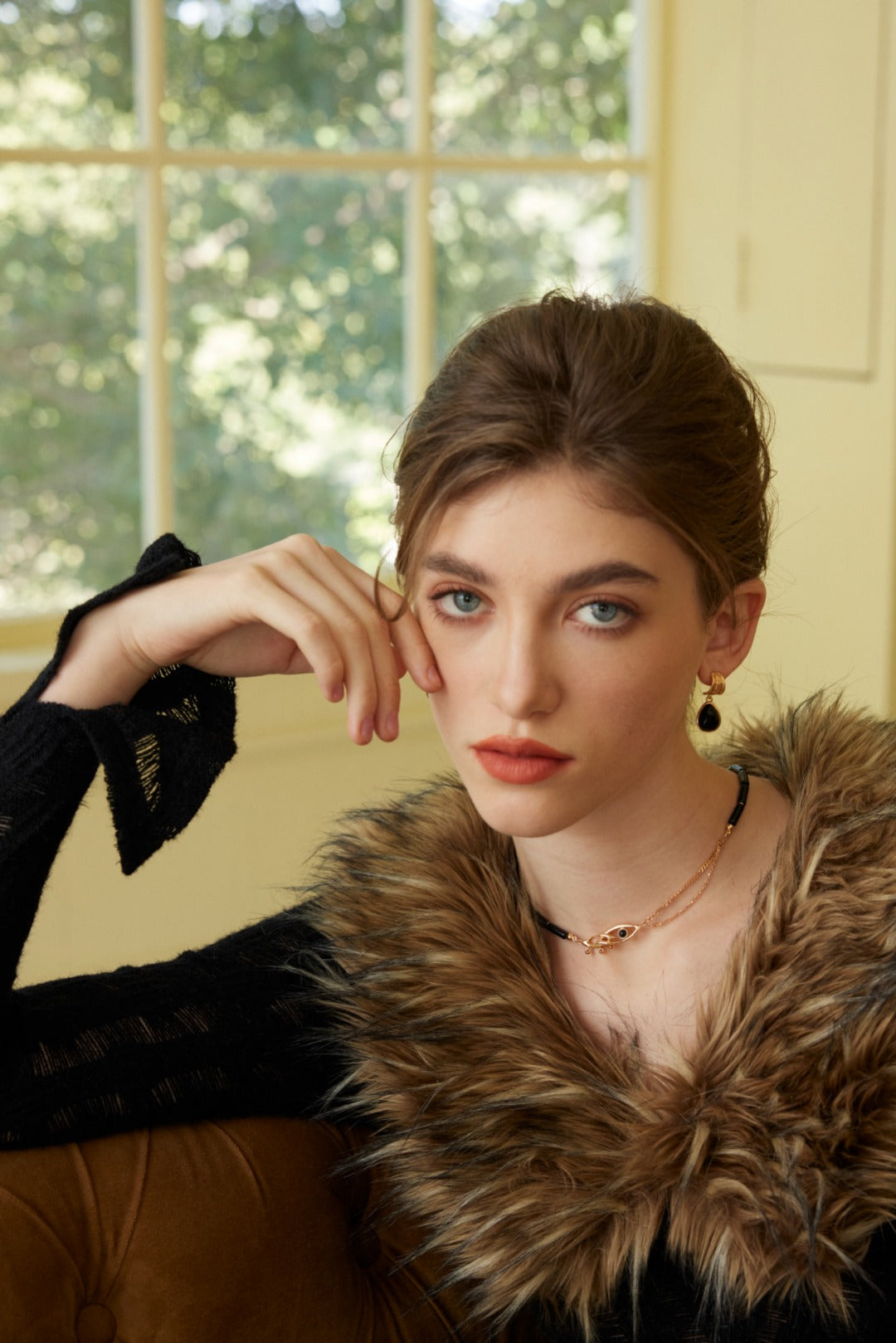 Dark Star Fission Necklace | S925 Silver Black Agate