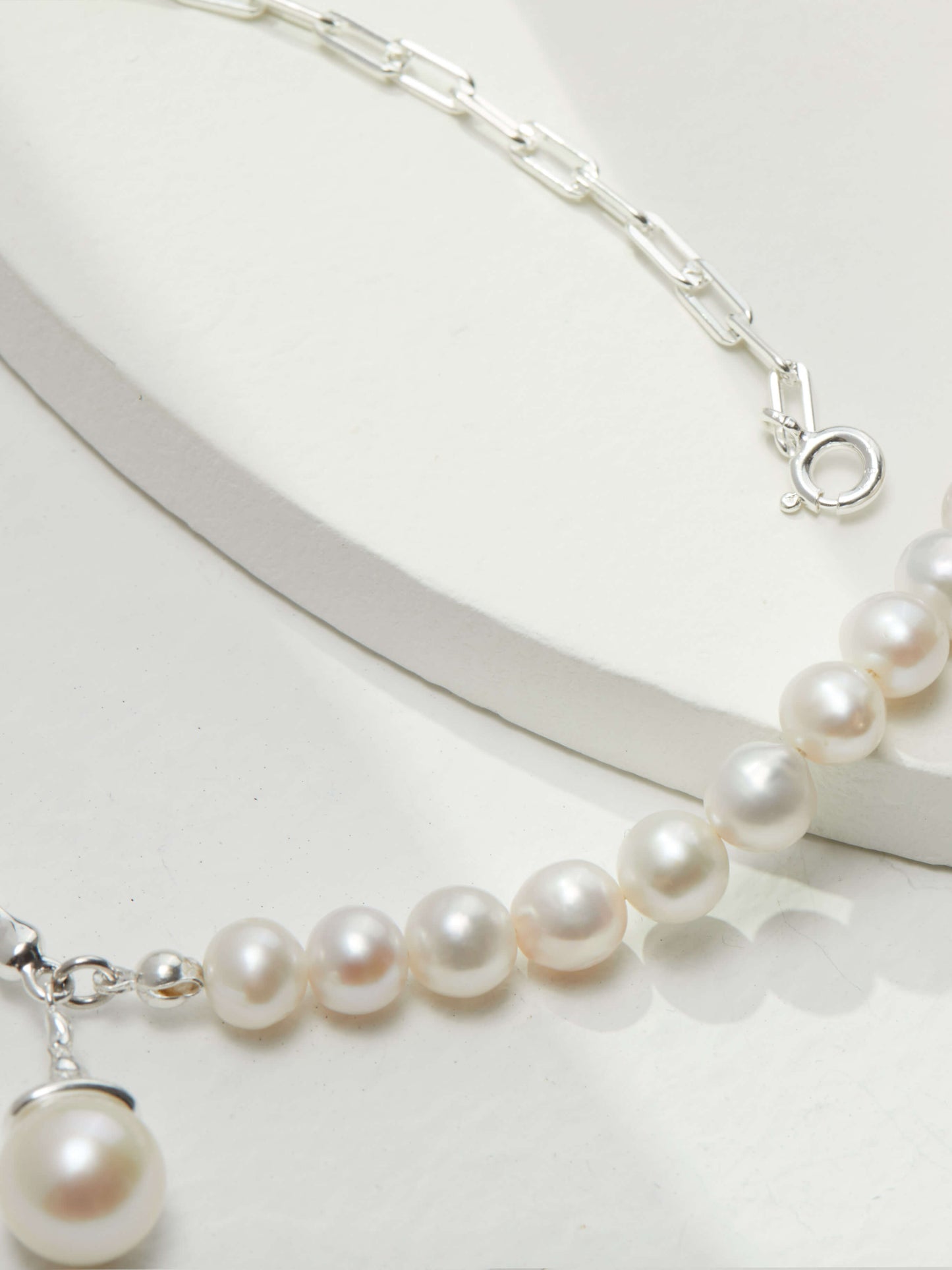 【New Moon Jewelry】“Shattered Glass Ceiling” Pearl Necklace