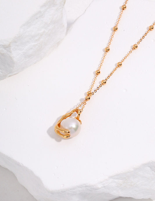Waxing Gibbous Baroque Pearl Necklace