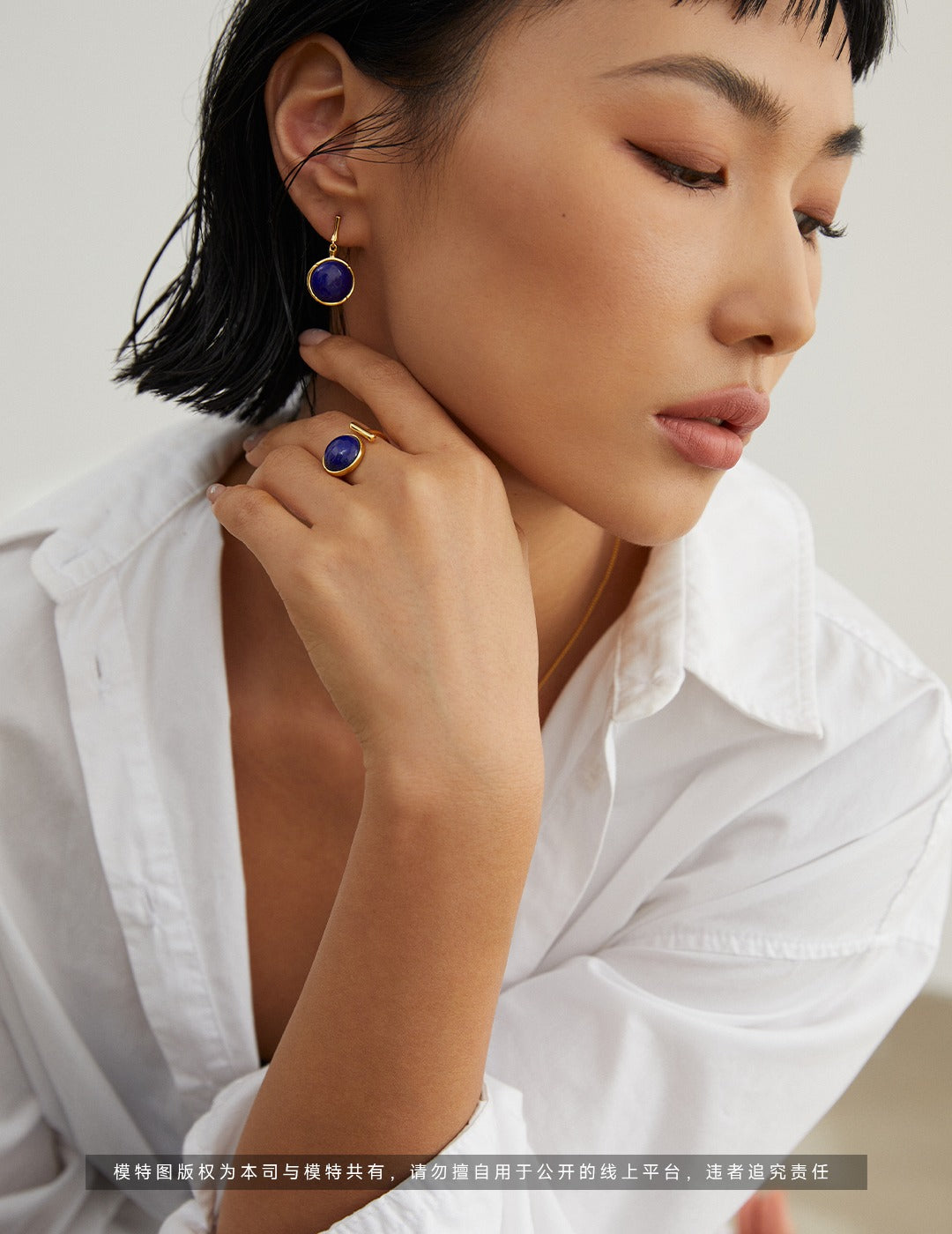 Full Moon Lapis Lazuli Earrings