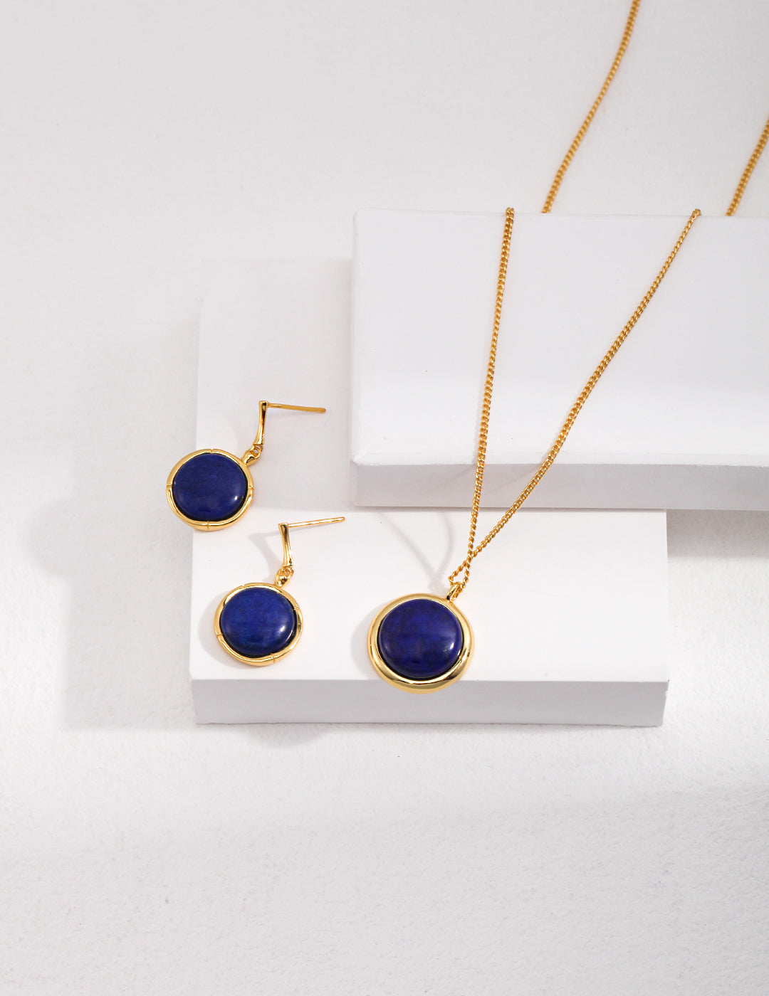 Full Moon Lapis Lazuli Necklace