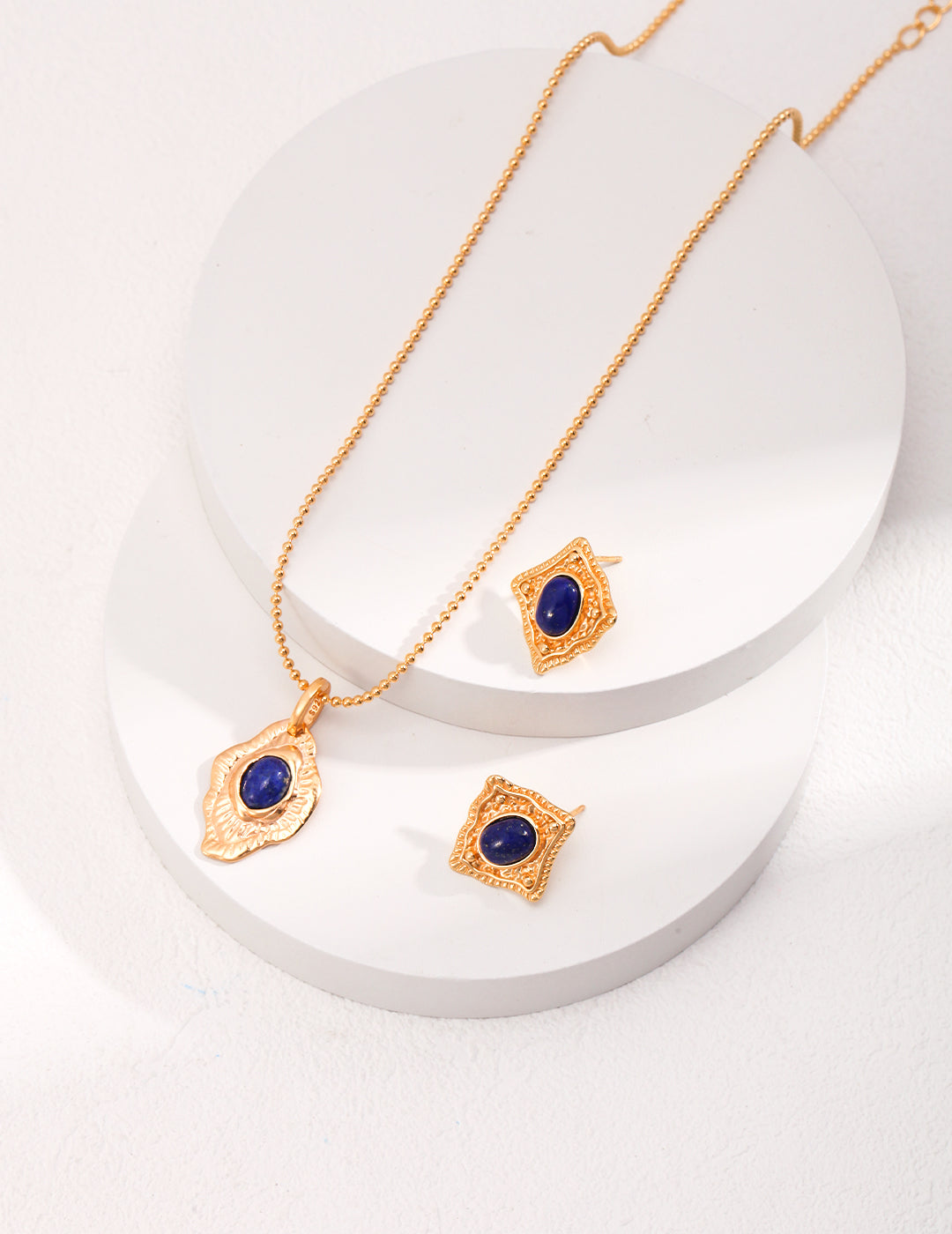 S925 Silver Lapis Lazuli Moon Necklace –  Waxing Gibbous Jewelry