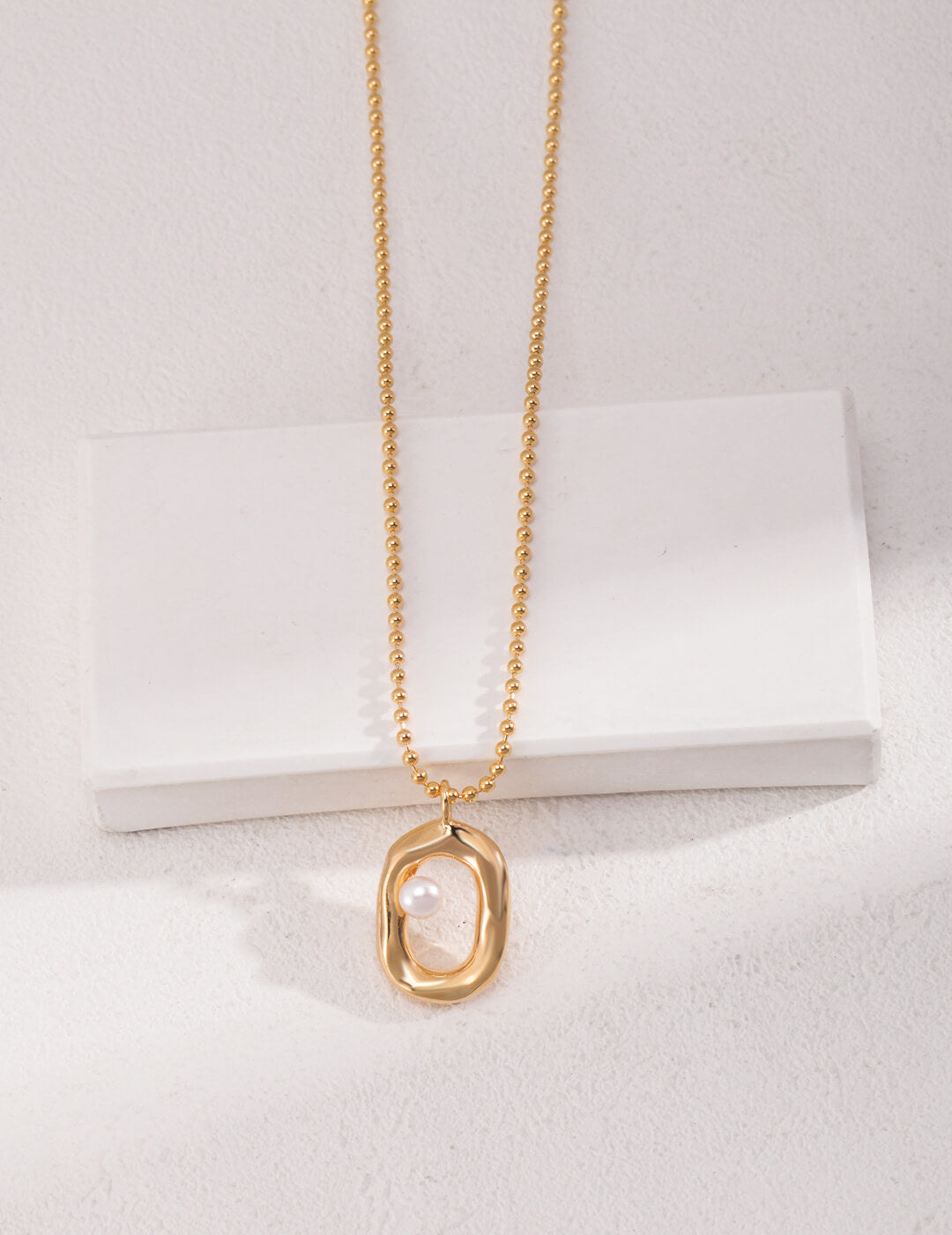 S925 Silver Long Pearl Necklace – Fluid Design & Vintage Elegance