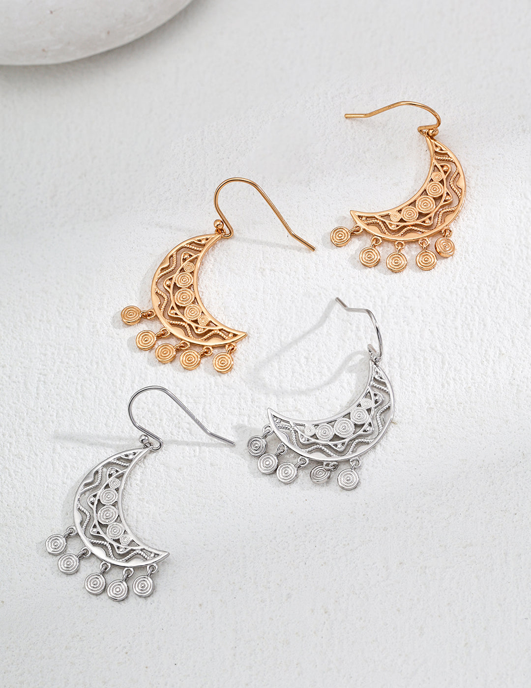 Waxing Crescent Rhythm Earrings