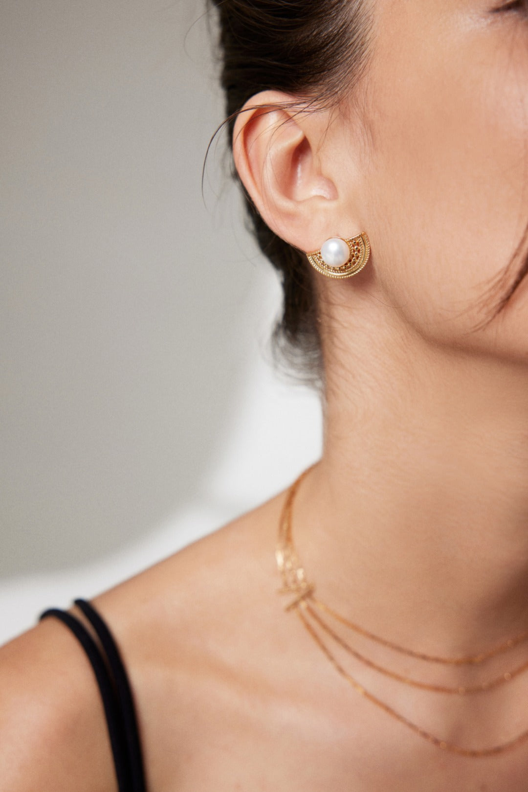 First Quarter Pearl Earrings
