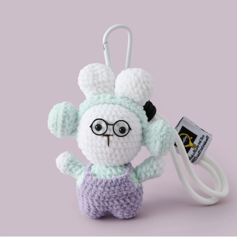 Handcrafted Pumpkin Doll & Sugar Bunny Charm – Cute Crochet Bag Accessory