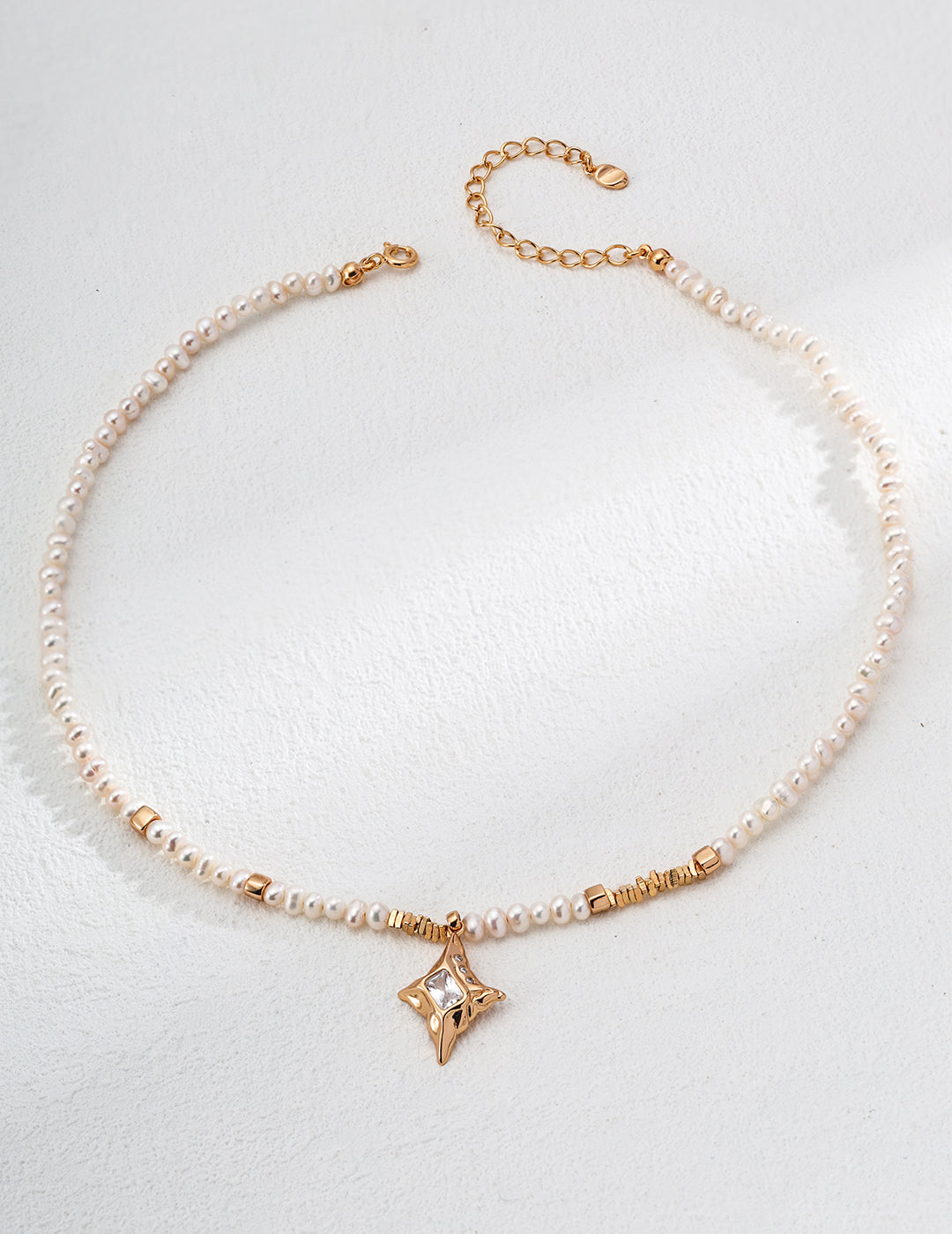 Star Dance｜S925 silver natural pearl zircon necklace