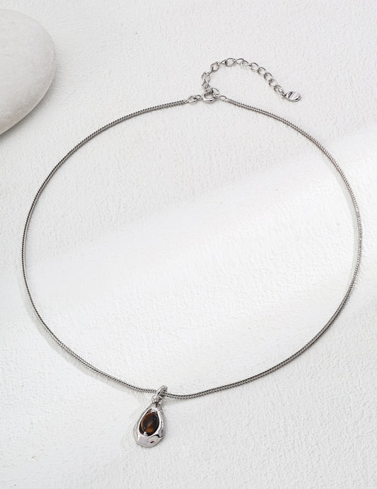 Guardian Eye Necklace | S925 Tiger Eye Stone Pendant