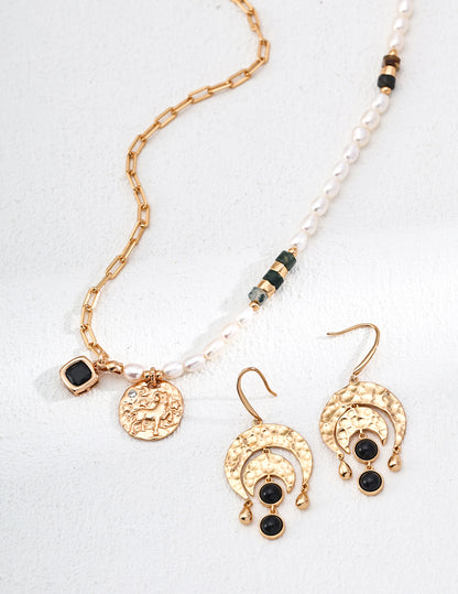 Nebula Cocoon Necklace | S925 Natural Pearl Water Grass Agate Zircon