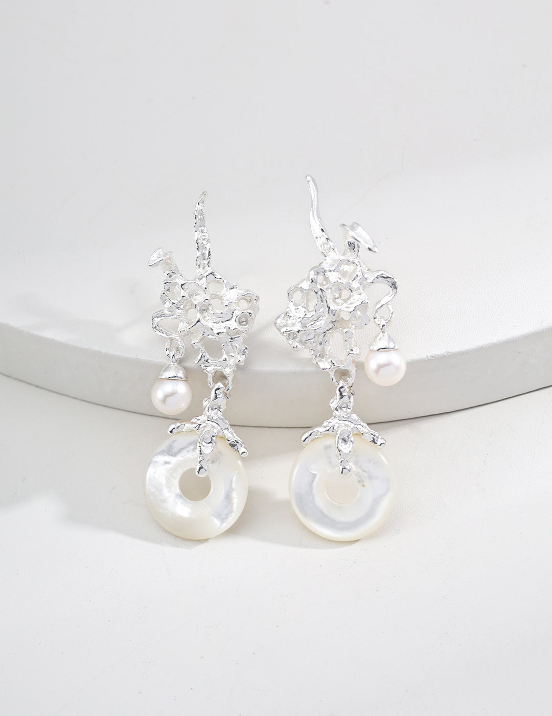 Whisper of the Moon Earrings | S925 Natural Mother-of-Pearl