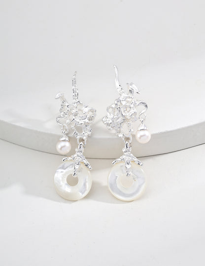 Whisper of the Moon Earrings | S925 Natural Mother-of-Pearl