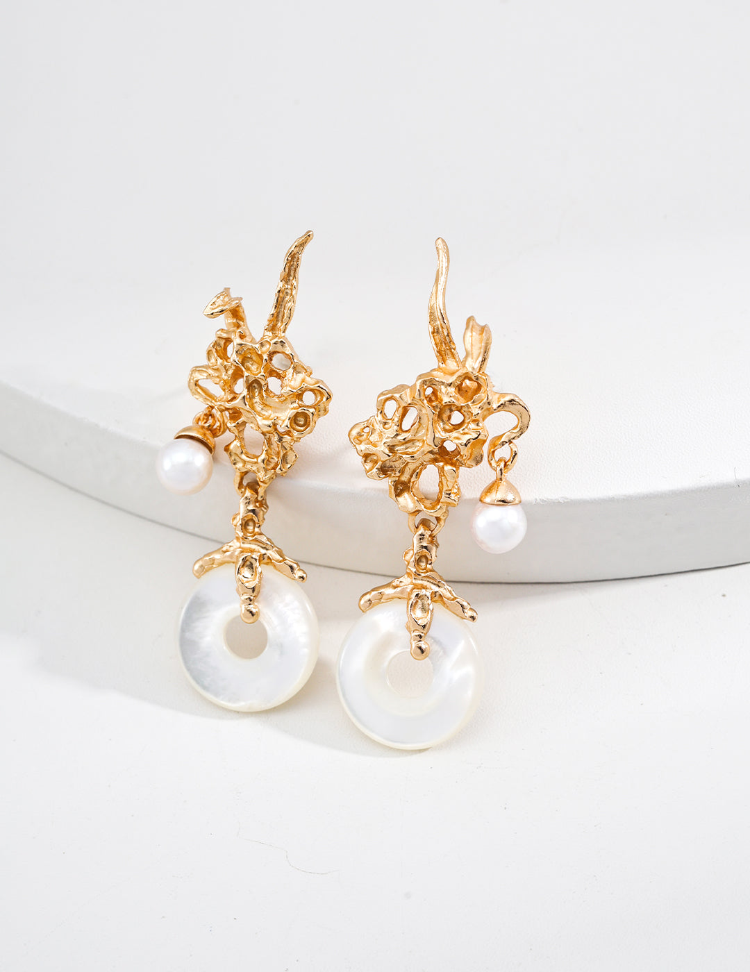Whisper of the Moon Earrings | S925 Natural Mother-of-Pearl