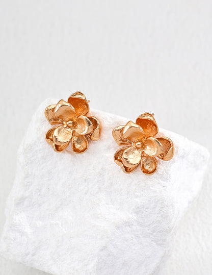 Nebula Flower Earrings | S925 Retro Gold Minimalist Star Track Earrings