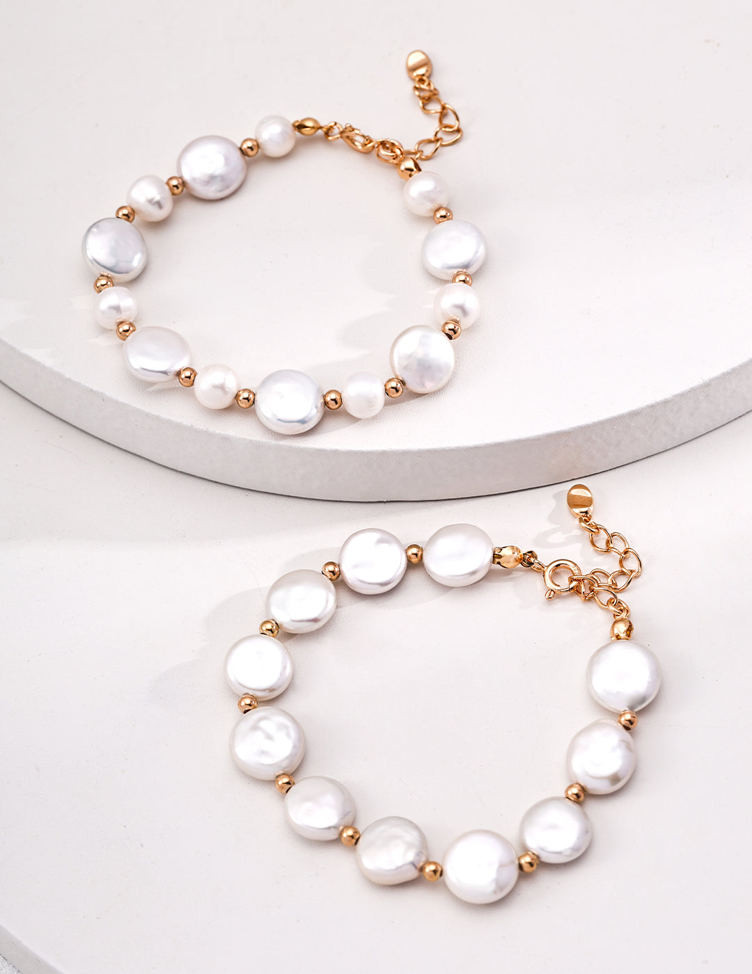 Nebula Whisper Bracelet｜S925 Vintage Gold Baroque Pearl