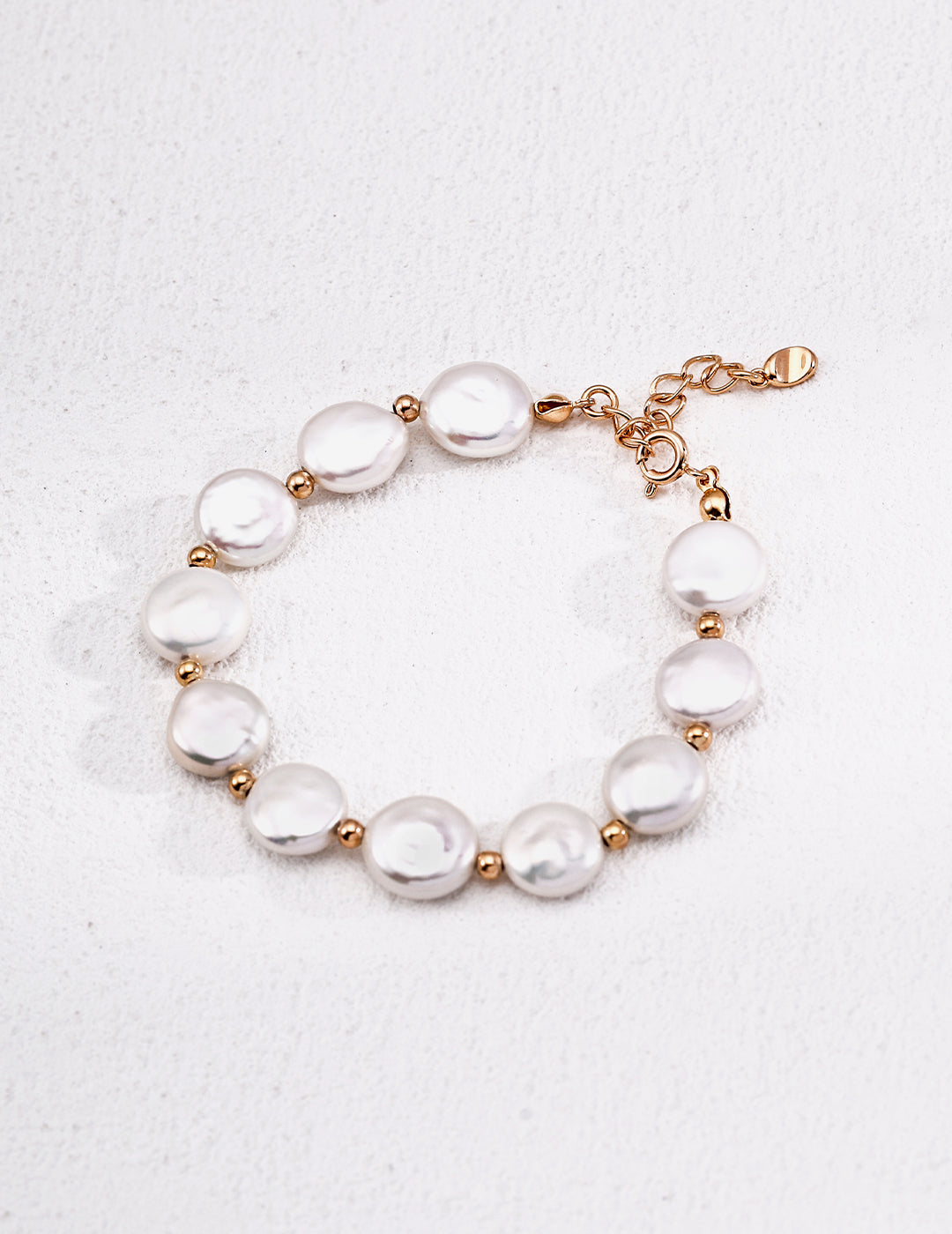 Nebula Whisper Bracelet｜S925 Vintage Gold Baroque Pearl