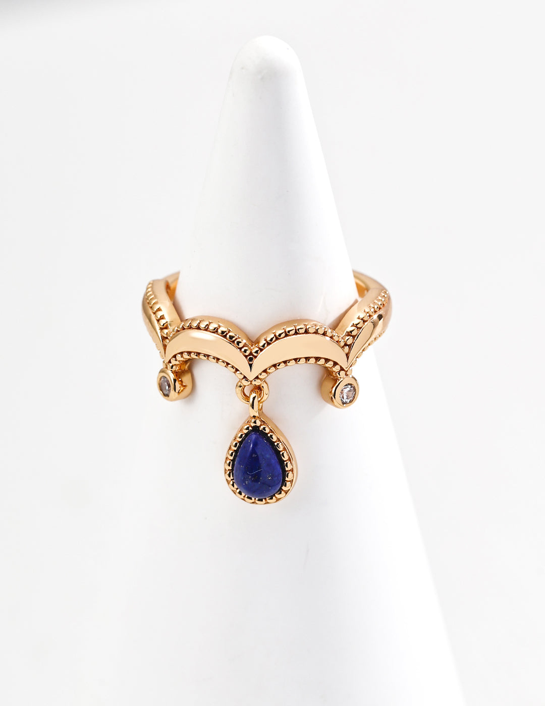 Star Eye Ring｜S925 Vintage Gold Lapis Lazuli Zircon Ring