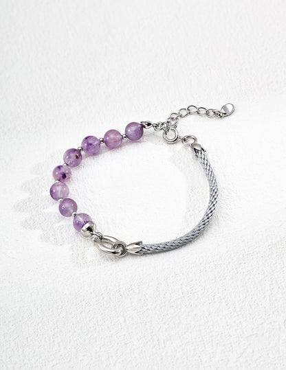 Star Track Whisper Bracelet | S925 Crystal Hemp Rope Bracelet