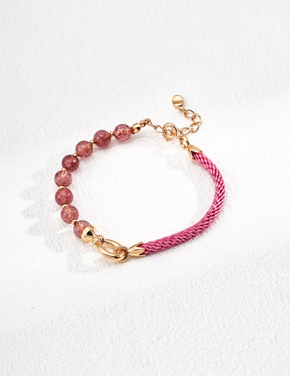 Star Track Whisper Bracelet | S925 Crystal Hemp Rope Bracelet