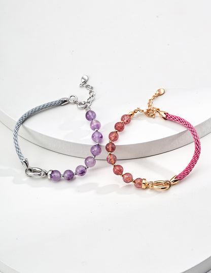 Star Track Whisper Bracelet | S925 Crystal Hemp Rope Bracelet