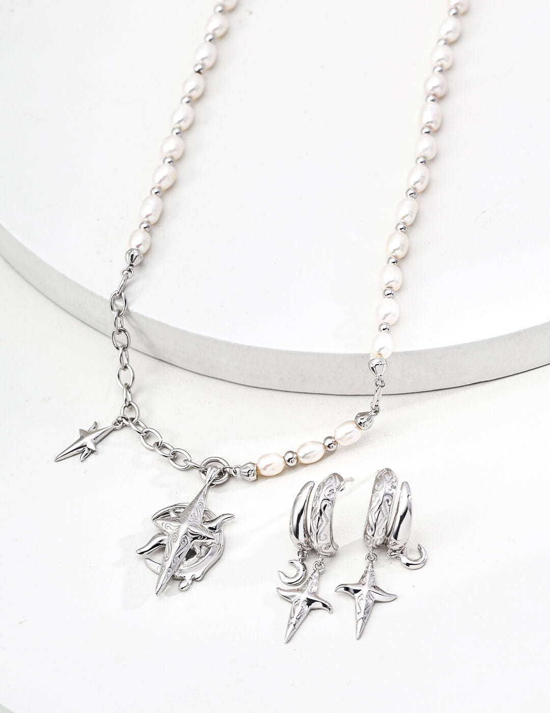 Starry Sky Key Set｜Tarot Star Moon Necklace + Earrings