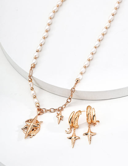 Starry Sky Key Set｜Tarot Star Moon Necklace + Earrings