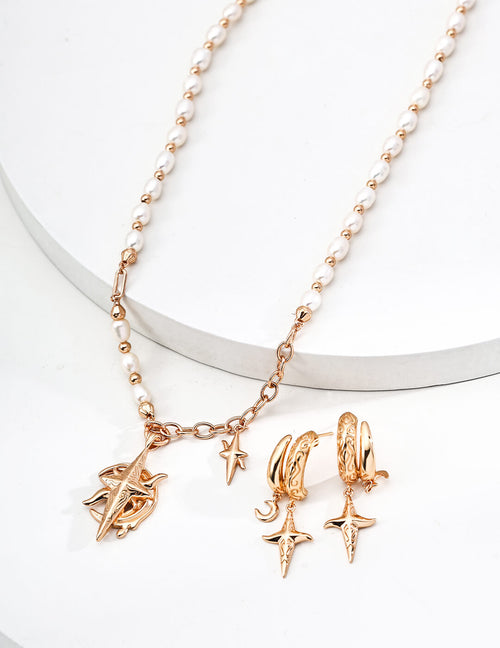 Starry Sky Key Set｜Tarot Star Moon Necklace + Earrings