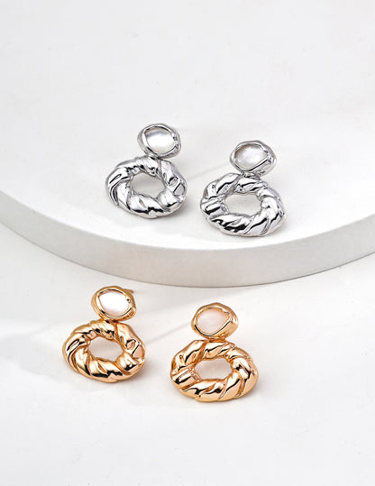 Paris Morning Earrings | S925 Silver Natural Mother-of-Pearl