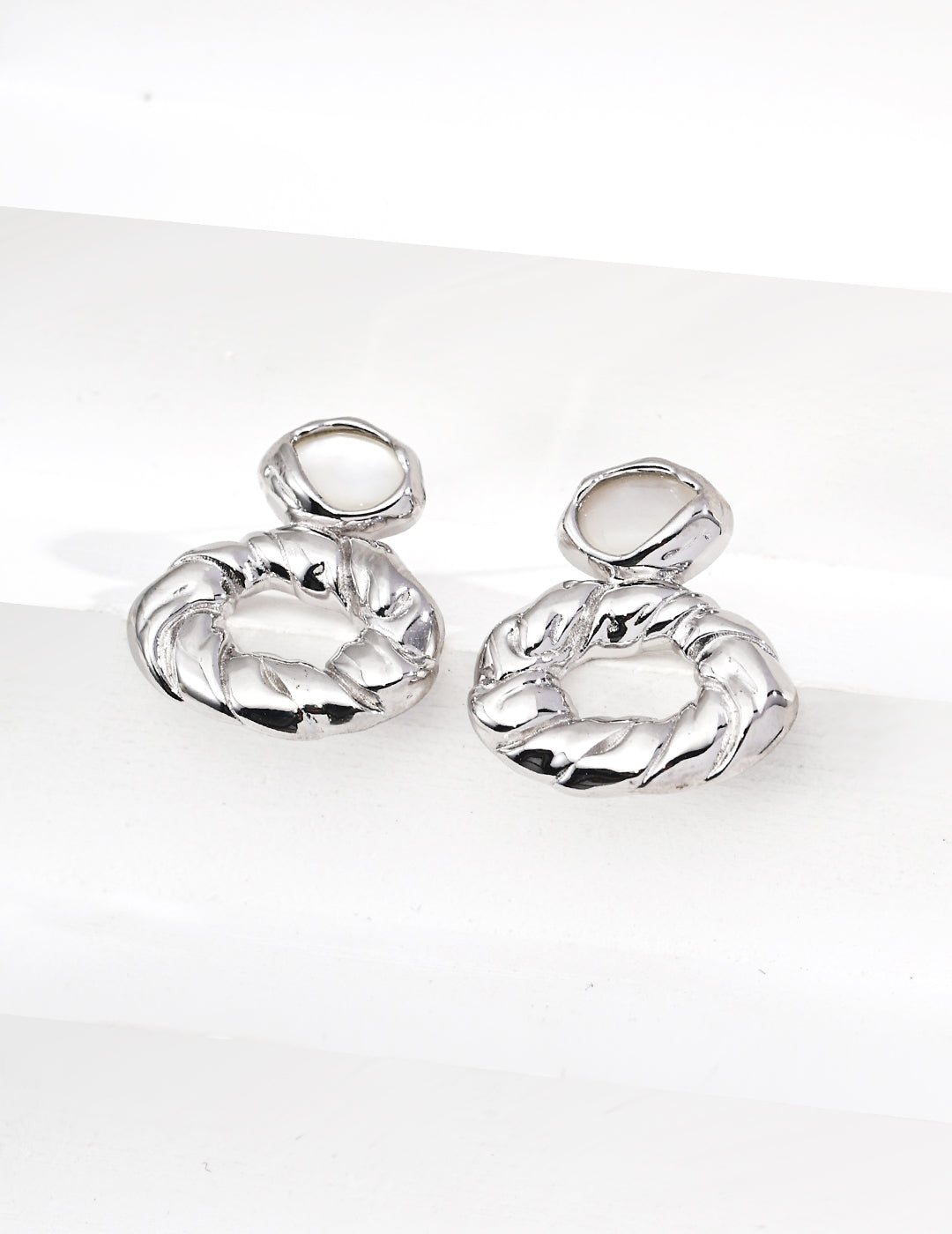 Paris Morning Earrings | S925 Silver Natural Mother-of-Pearl