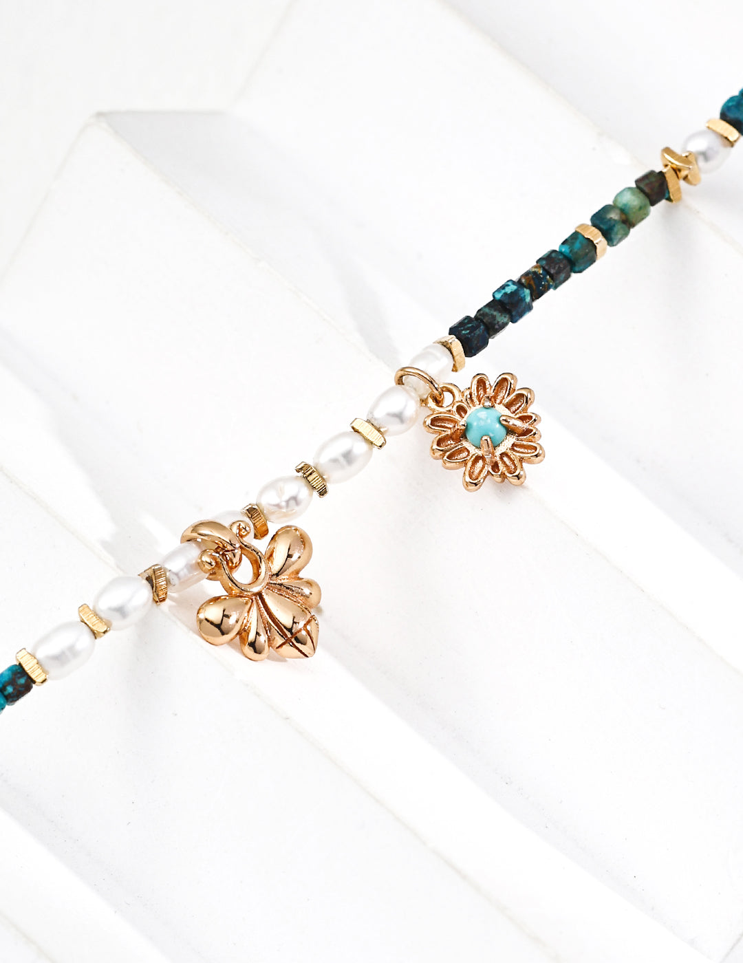 Secret Garden Necklace | S925 Silver Natural Pearl Malachite Turquoise