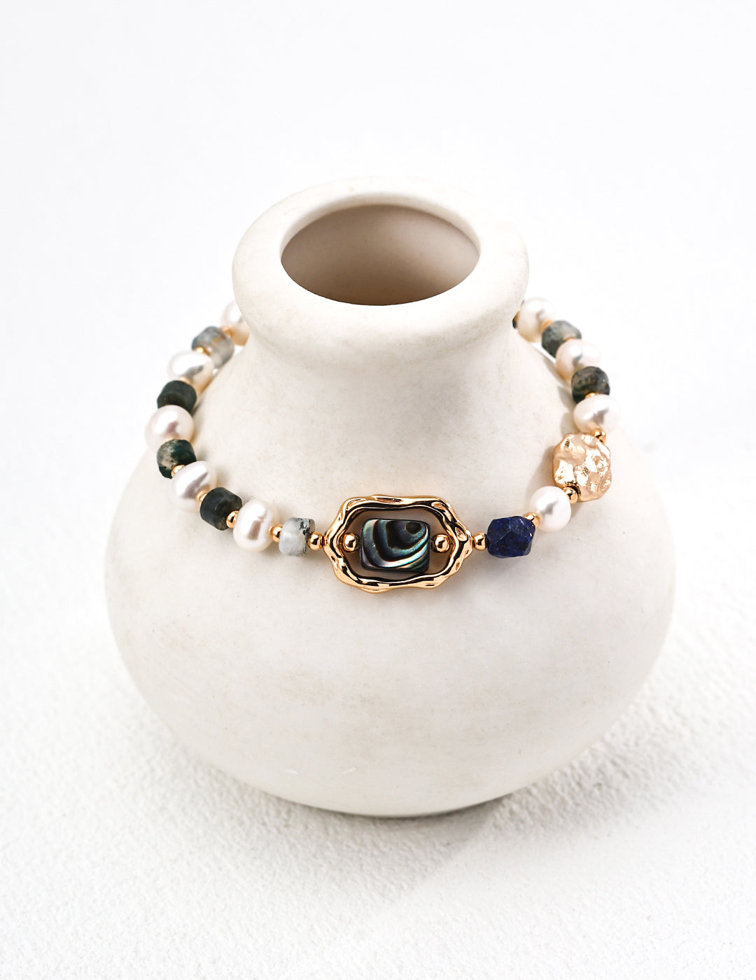 Galaxy Story Bracelet | S925 Silver Natural Pearl Lapis Lazuli Fantasy Shell Water Grass Agate