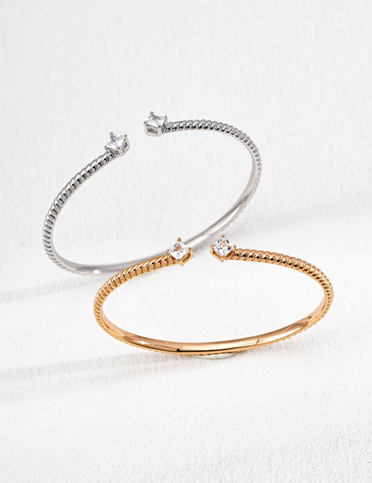 【New Moon】Stardust Statement Bracelet | S925 Silver Recycled Zirconia