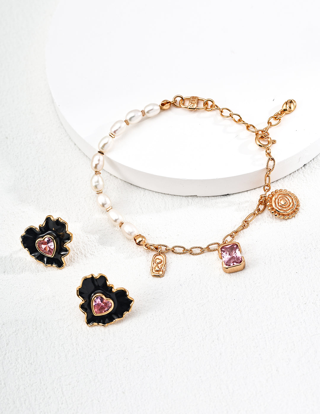 Stardust Story Bracelet | S925 Silver Vintage Gold Natural Pearl Zircon