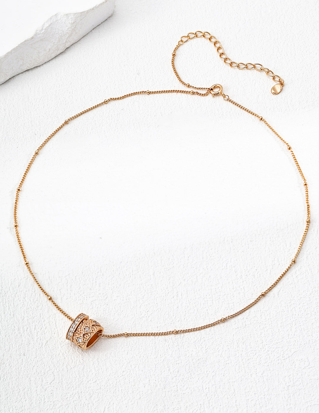 Supernova Relic Necklace | S925 Vintage Gold Zircon Pendant
