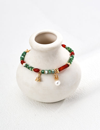 Starry Sky Secret Bracelet | S925 Vintage Gold Natural Pearl Agate Shell