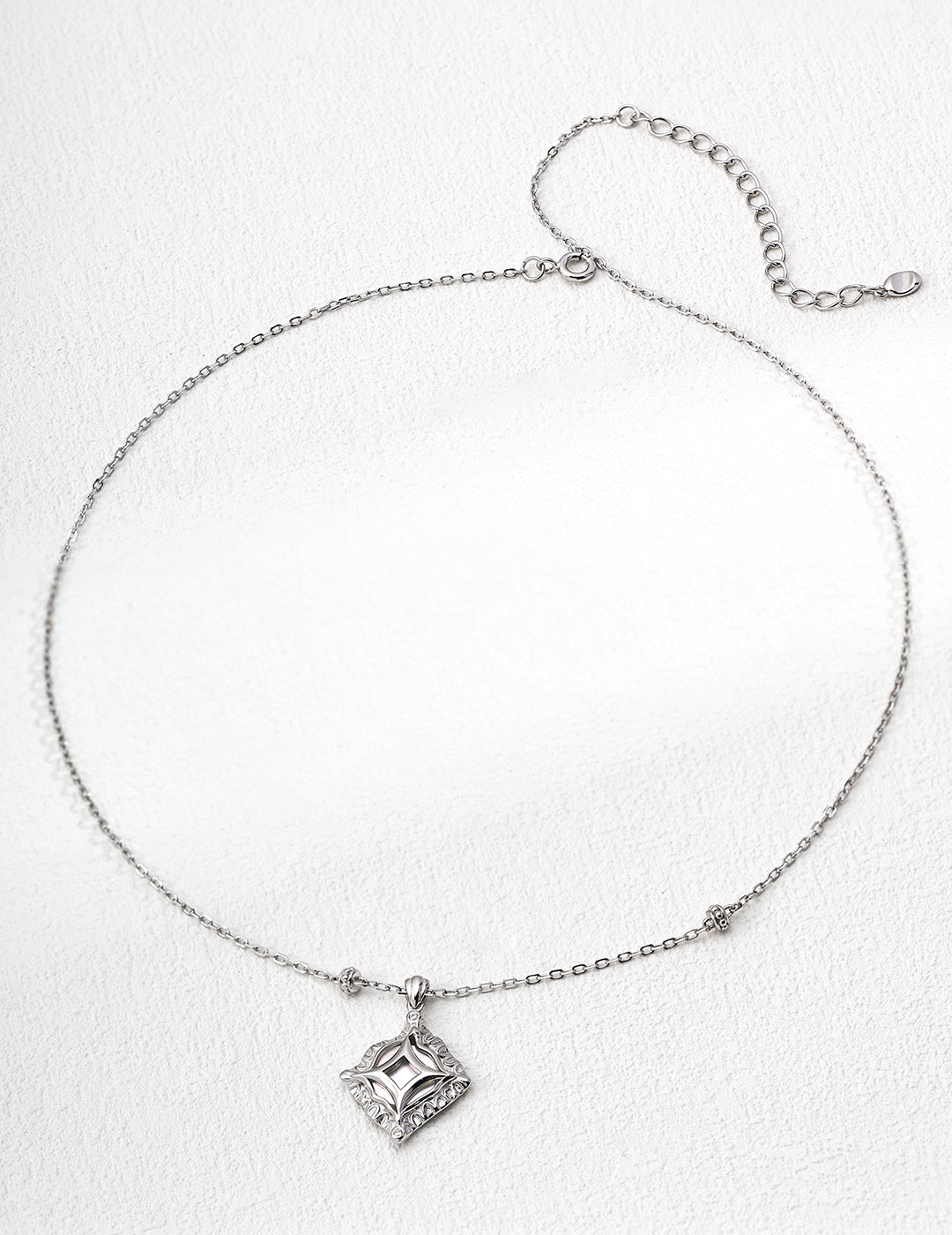 Galaxy Kiss Necklace | S925 Silver Natural Mother-of-Pearl Zircon