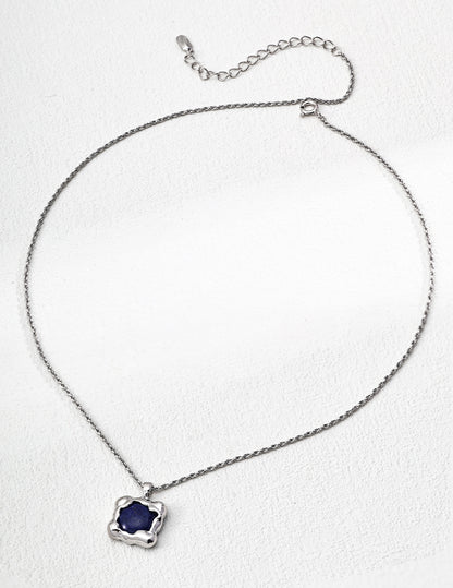 Galaxy Blue Necklace | S925 Silver Natural Lapis Lazuli Pendant
