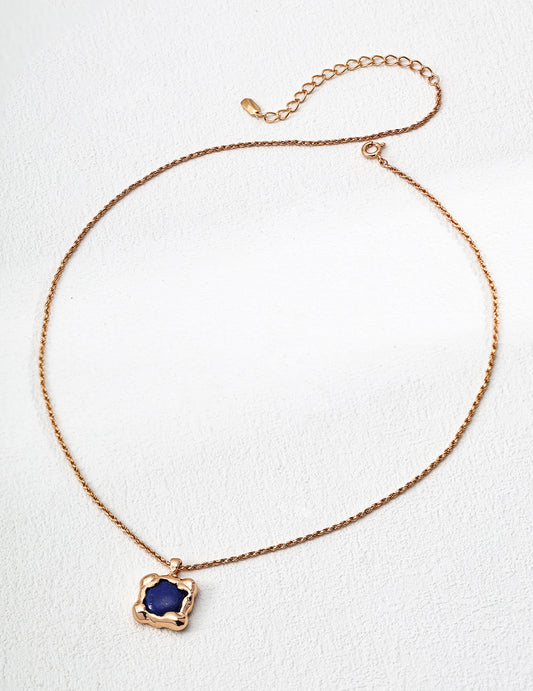 Galaxy Blue Necklace | S925 Silver Natural Lapis Lazuli Pendant