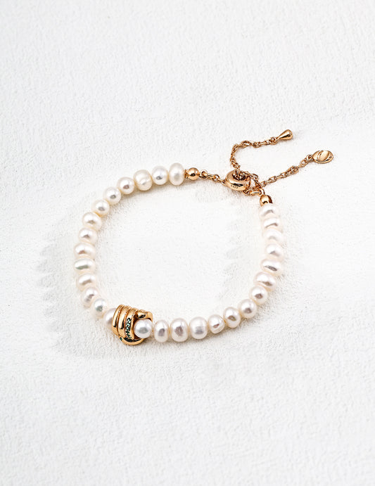 Star and Moon Bracelet | S925 Silver Natural Pearl Zircon