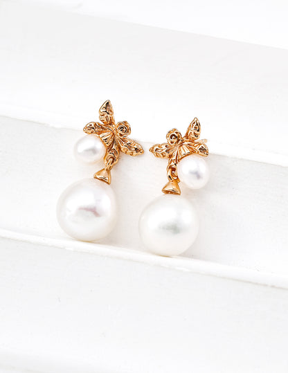 Moonlight Whisper Earrings | S925 Silver Natural Pearl
