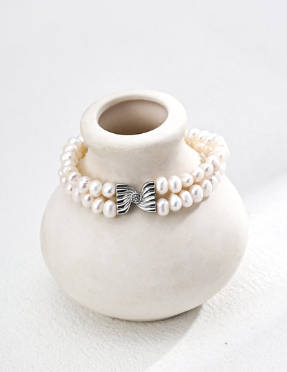 Star String Light Trail Bracelet | S925 Two-color Pearl Zircon