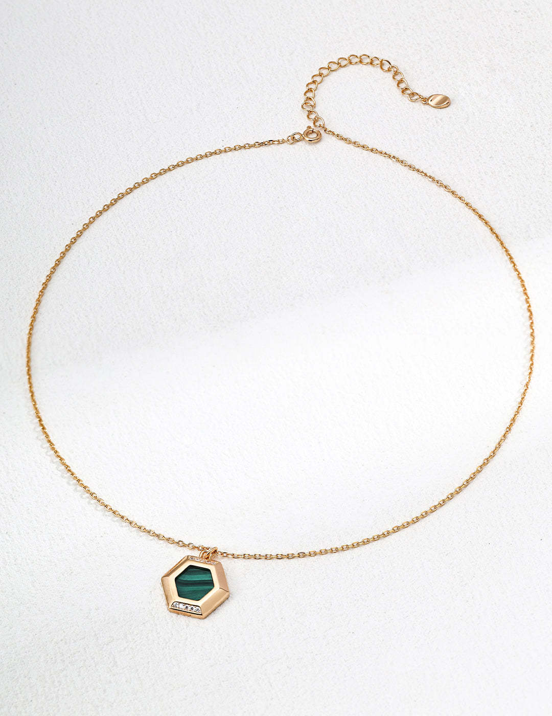 Star Pattern Secret Necklace｜S925 Vintage Golden Malachite Zircon