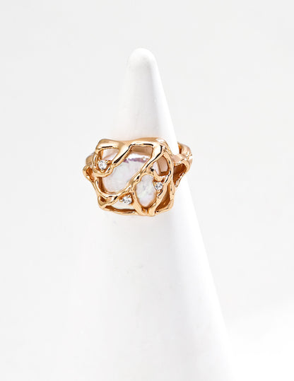 Timeless Pearl & Zircon Ring