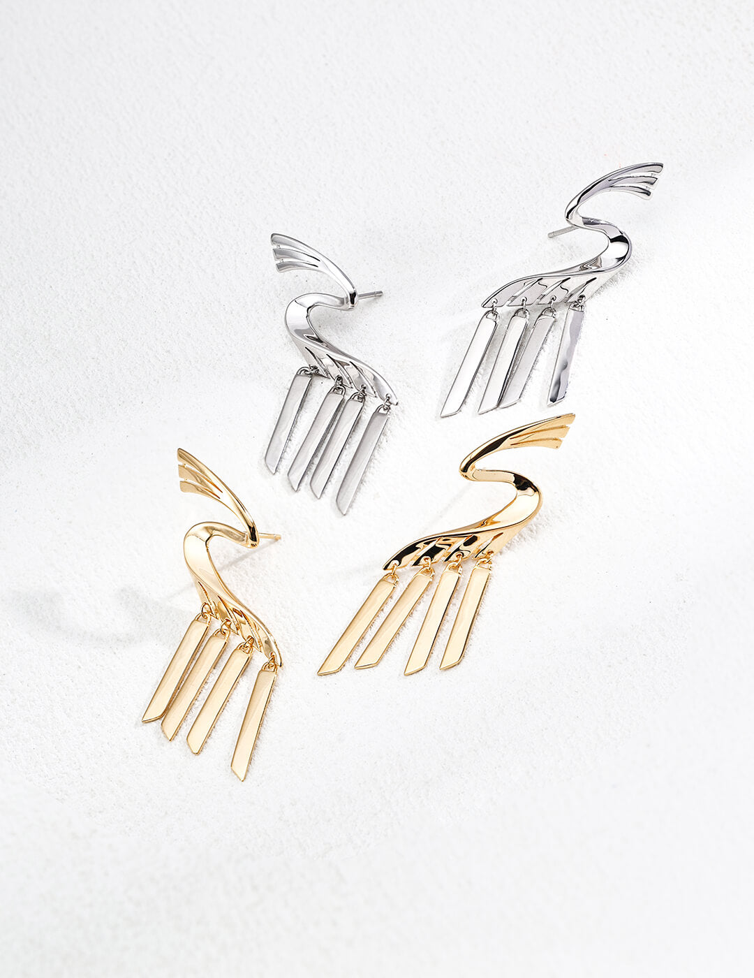 S925 Silver Designer Earrings – Vintage Gold & Sterling Silver Statement