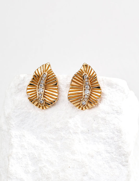 S925 Silver Zircon Earrings – Vintage Gold & Sterling Silver Celestial Sparkle