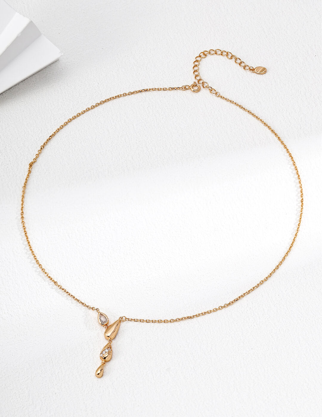 S925 Silver Zircon Pendant Necklace – Adjustable, Minimalist Shine