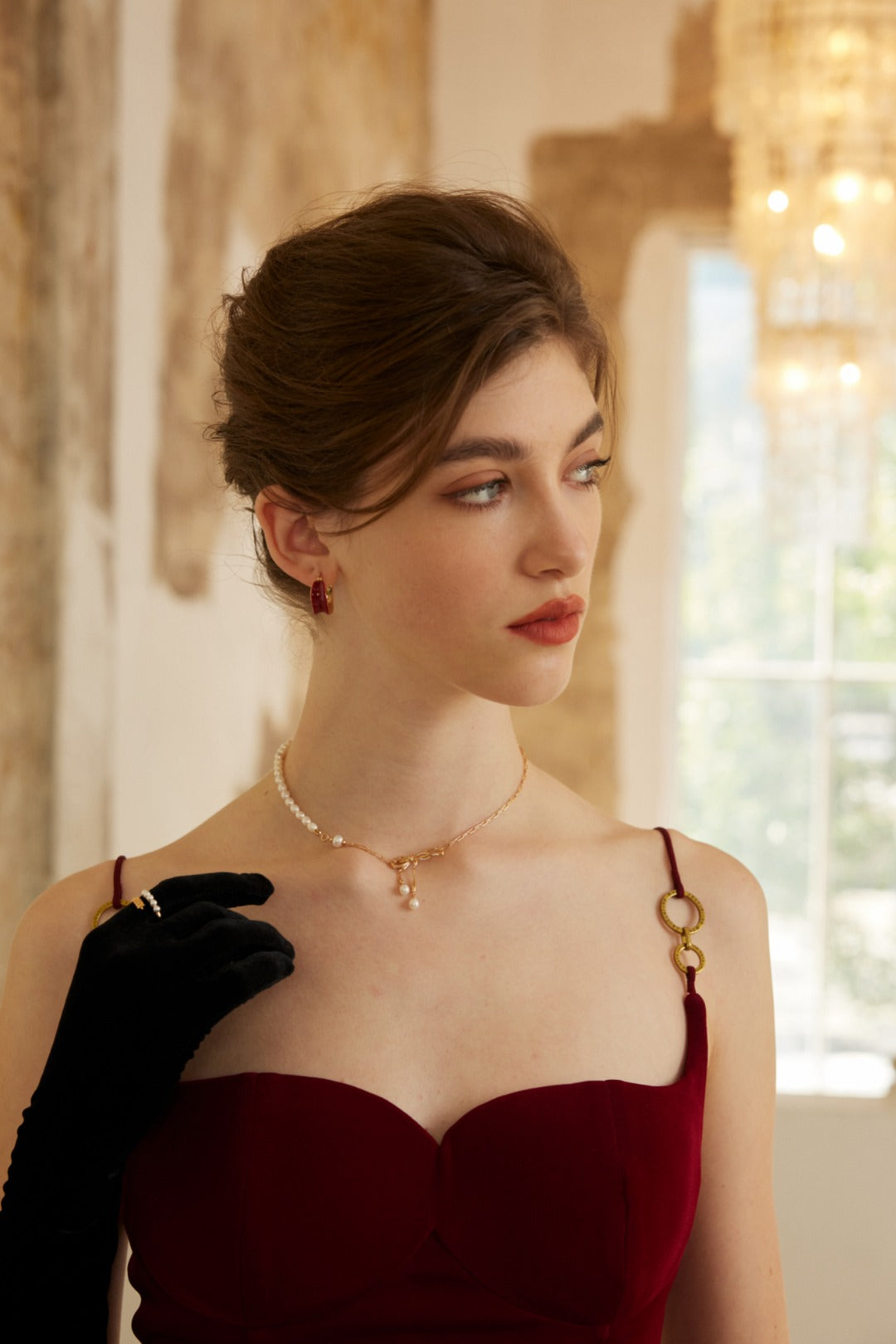 Nebula Butterfly Necklace｜S925 Two-color Pearl Bow