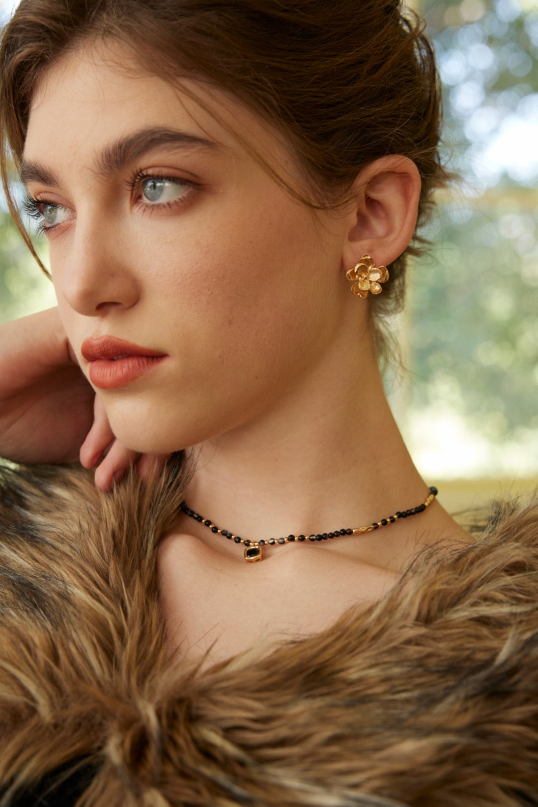 Nebula Flower Earrings | S925 Retro Gold Minimalist Star Track Earrings